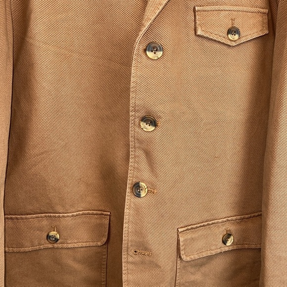 CARBON 2 COBALT Santa Barbara Nutmeg Pique Cotton Jacket Sports Coat, Size L - Picture 3 of 4